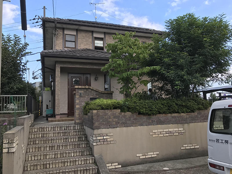 外壁塗装リフォーム施工前　外壁｜滋賀でリフォームするなら匠工房