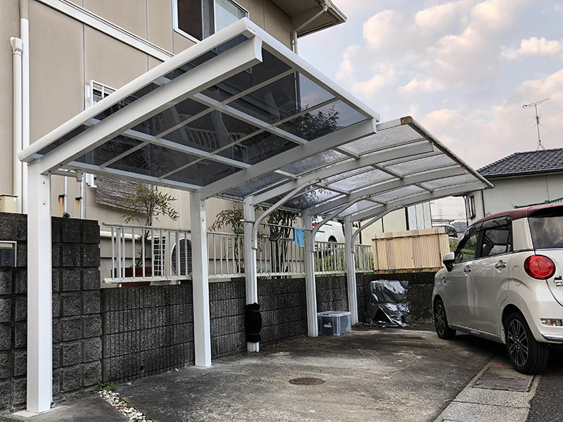 湖南市サイクルポートリフォーム施工事例