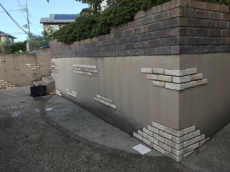 外壁塗装リフォーム施工前　擁壁｜滋賀でリフォームするなら匠工房