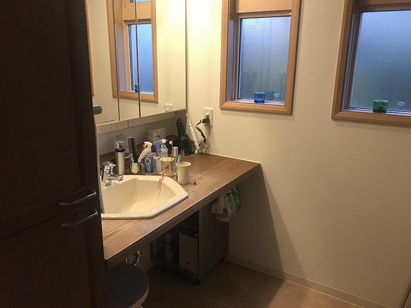 洗面リフォーム完成　洗面脱衣室｜滋賀でリフォームするなら匠工房
