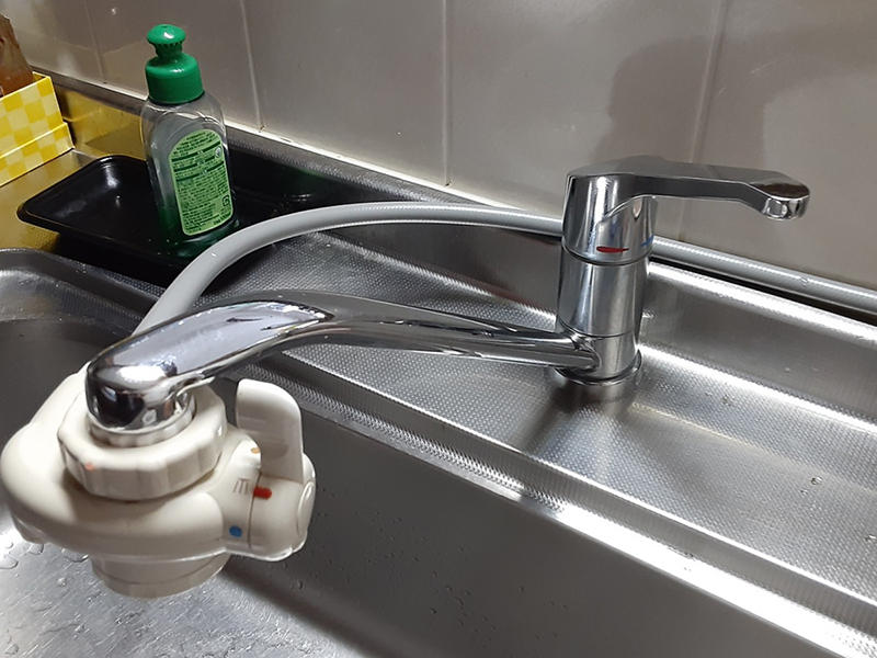 草津市キッチン水栓リフォーム施工事例