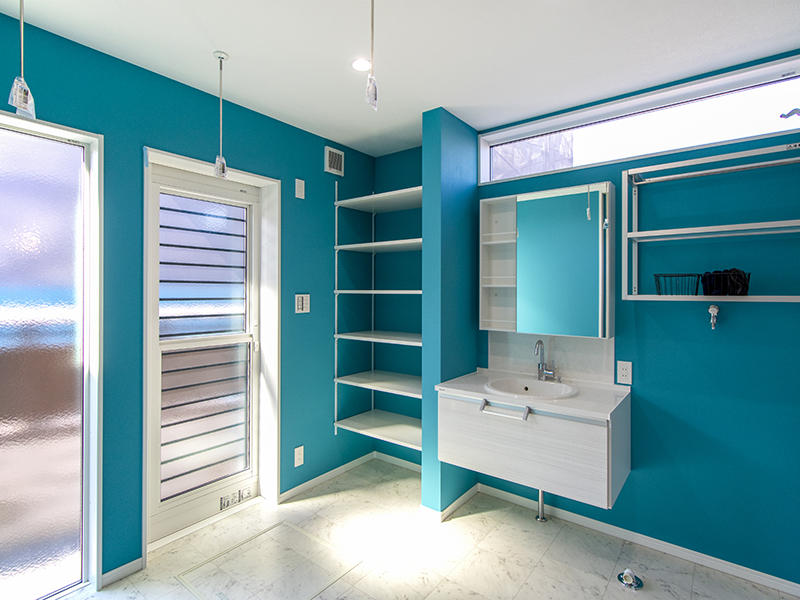 注文住宅新築完成　洗面脱衣室｜滋賀で家を建てるなら匠工房