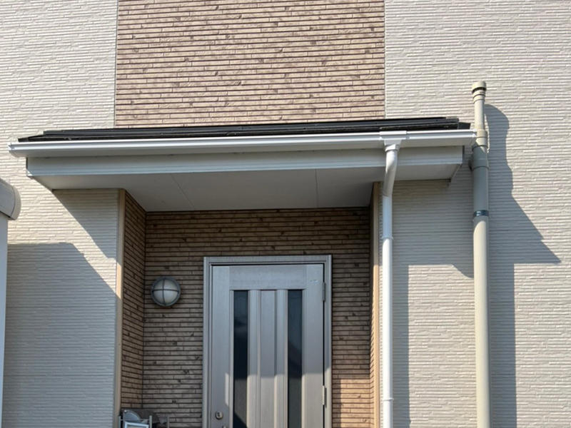 雨樋リフォーム完成 玄関雨樋|滋賀でリフォームするなら匠工房