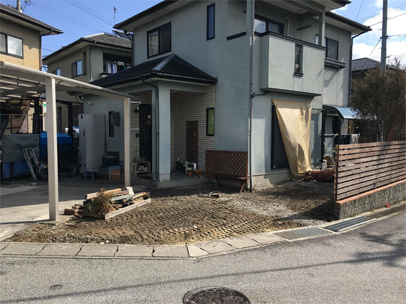 門扉　外構　駐車場　拡張