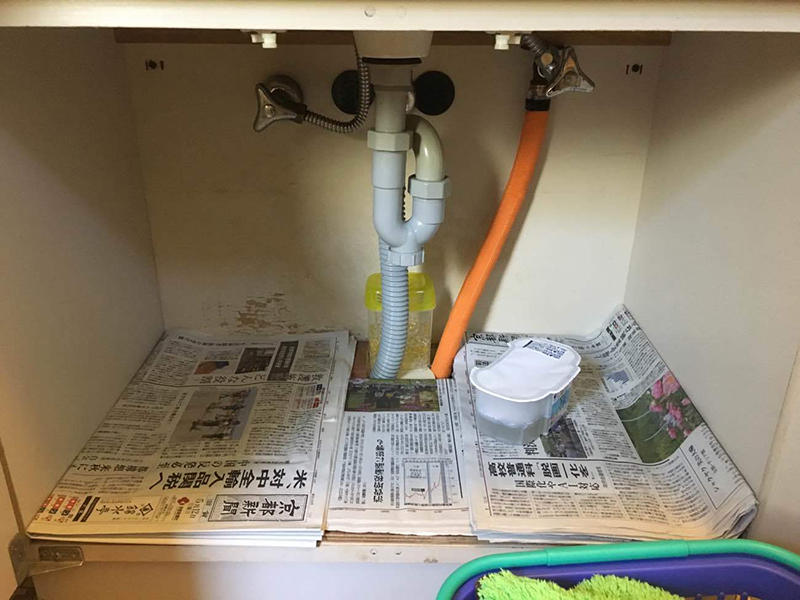 洗面台の配水管
