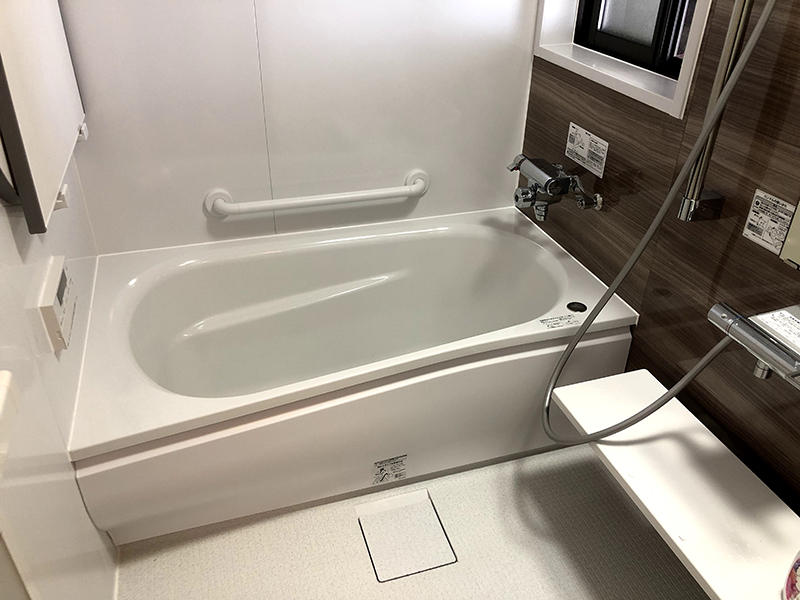システムバス　浴槽も浅めになりました