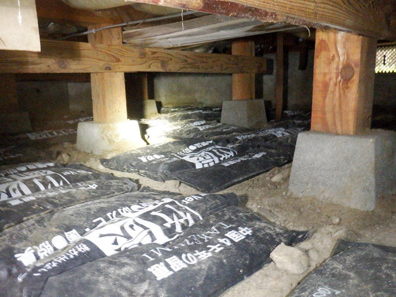 床下リフォーム完成　湿度調整をします｜滋賀でリフォームするなら匠工房