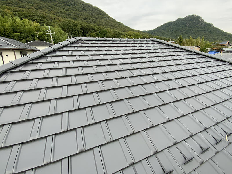 外装リフォーム完成　屋根　平板瓦｜滋賀でリフォームするなら匠工房