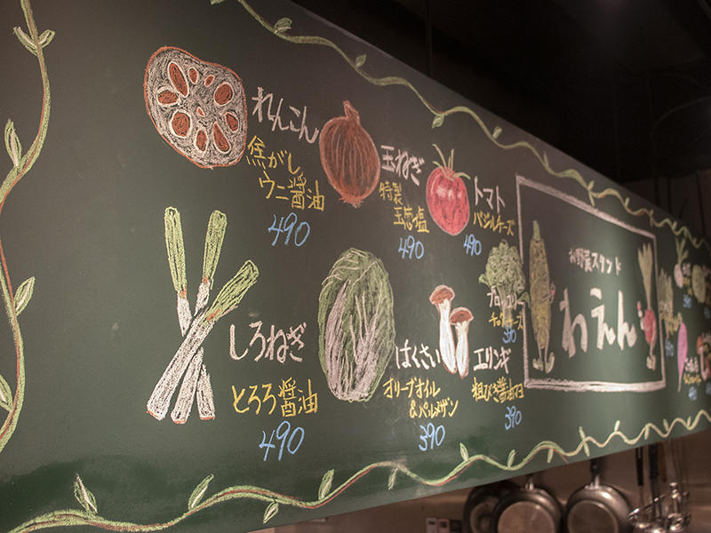 お野菜スタンドわえん様飲食店　インパクトのある黒板を設置｜滋賀や京都で開業するなら匠工房