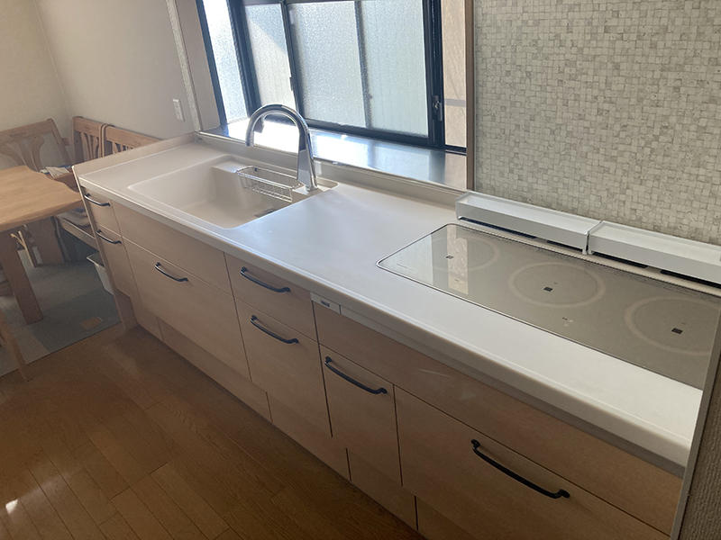 キッチンリフォーム完成　システムキッチン　パナソニック　ラクシーナ｜滋賀でリフォームするなら匠工房