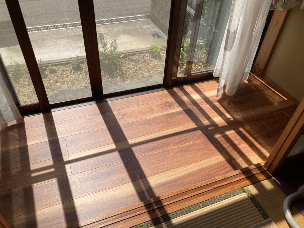 和室リフォーム完成　フロアー貼り｜滋賀でリフォームするなら匠工房