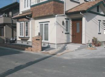 オープン外構にて開放的に