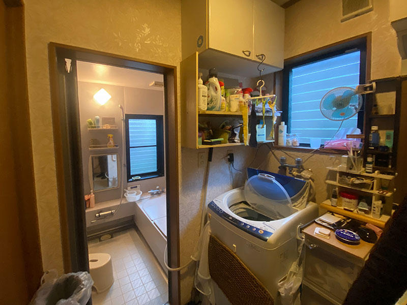 大津市 洗面リフォーム 施工前｜滋賀でリフォームするなら匠工房