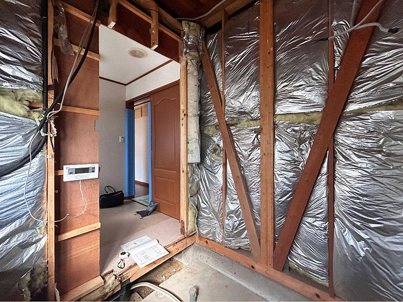 大津市 お風呂リフォーム 施工中｜滋賀でリフォームするなら匠工房