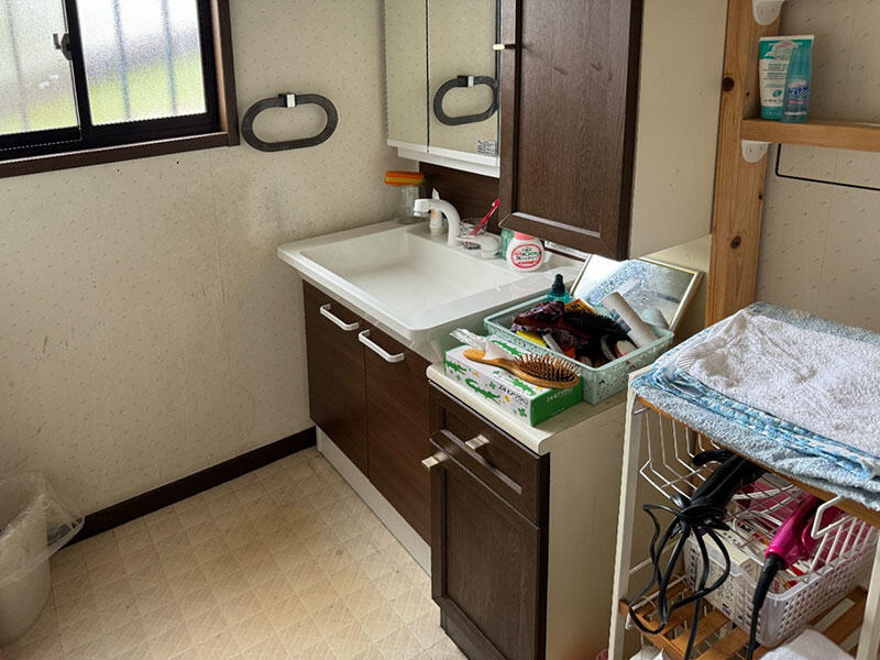 大津市 洗面リフォーム 施工前｜滋賀でリフォームするなら匠工房