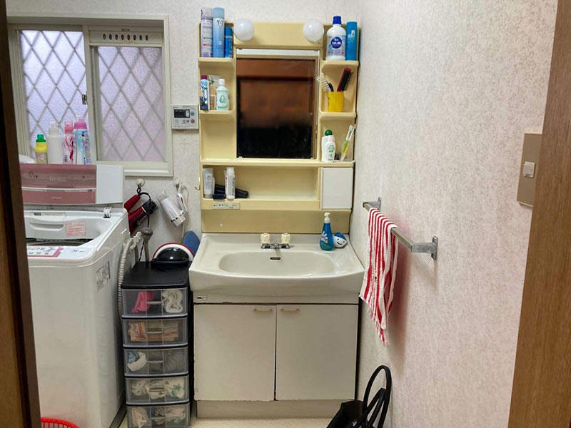 蒲生郡 洗面リフォーム 施工前｜滋賀でリフォームするなら匠工房