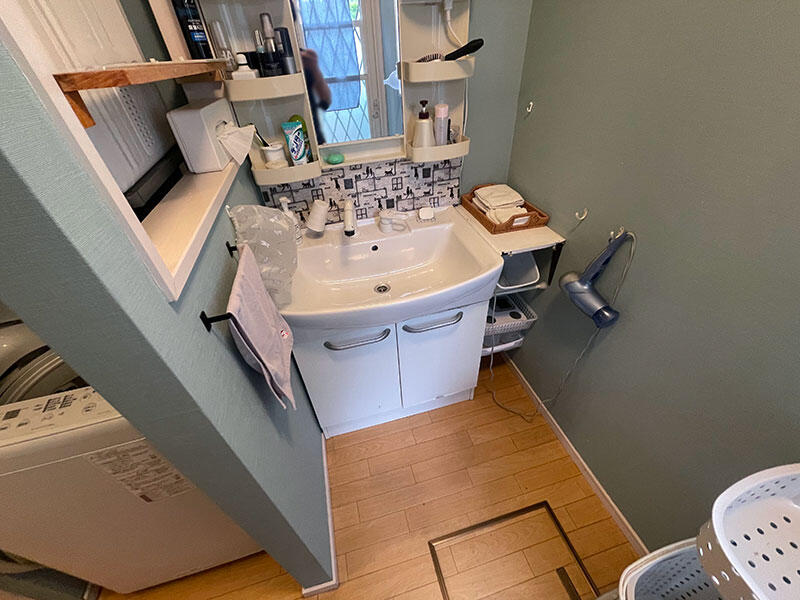 大津市 洗面リフォーム 施工前｜滋賀でリフォームするなら匠工房